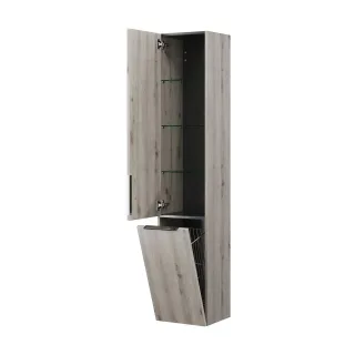 Burgbad Hochschrank Eqio 1760x350x320 Eiche Dekor Silber, HSFC035LF6015 HSFC035LF6015