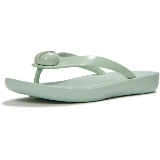 Fitflop iQushion Glossy-Button Polyurethan Damen Mint Whisper Flip-Flops