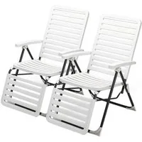 KOMFOTTEU Klappstuhl (2er Set), 7-Fach verstellbar Sonnenliege, Gartenliege mit erhöhter Rückenlehne