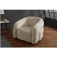 riess-ambiente Loungesessel VOGUE 95cm beige – Sessel mit Armlehnen, Samtbezug, modern (Einzelartikel, 1-St), komfortabler Sessel mit weichem Bezug – ideal für stilvolle Wohnzimmer