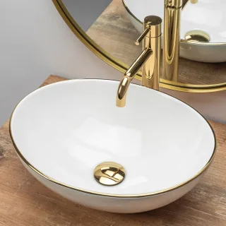 Neuesbad Aufsatzwaschtisch Sofia Gold Edge NB1RE54681