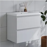 duschspa Waschtisch Waschbecken mit Unterschrank Badschrank Waschplatz Badmöbel Set, Matt, 50-120cm