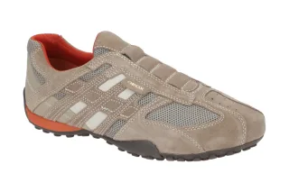 Geox U4207L Herrenschuhe beige/dark orange atmungsaktiv wasserdicht Gummisohle