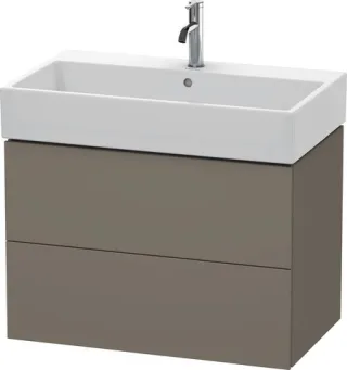 Duravit L-Cube Waschtischunterbau wandhängend Flanell Grau Seidenmatt 784x459x544 mm - LC627709090 LC627709090