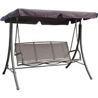 Garden Pleasure Hollywoodschaukel ANNA, 3-Sitzer, grau/schwarz
