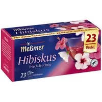 Meßmer Tee, Meßmer Hibiskus Früchtetee 23x2g Beutel fruchtig Packung 46g
