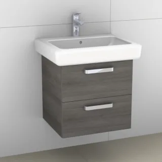 Artiqua 413 Waschtischunterschrank für IT! 121960 Graphit Struktur quer, 413-WU2L-K110-7070-401 413-WU2L-K110-7070-401