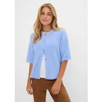 bonprix Strickjacke mit Knopfleiste, Oversize-Passform, Halbarm, im Casual-Stil