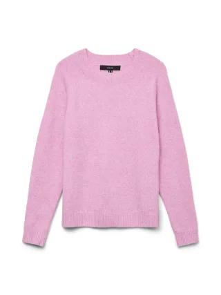 VERO MODA - VMDOFFY LS O-NECK BLOUSE GA NOOS Fuchsia Pink - Gr. - M