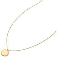 Fossil Kette mit Anhänger Schmuck Geschenk Edelstahl Halskette Kreis Scheibe Ellis
