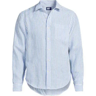 Premium Reinleinen-Hemd für Herren, Herren, size: regular, Blau, Leinen, by Lands' End