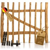 BooGardi Gartentor Holztor Haselnuss für Staketenzaun 100cm breit, (50 cm hoch x 100 cm breit · 3-5 cm Lattenabstand in 14 Größen), Gartentür für Holzzaun · Garten · Zaun · Tor · Holz