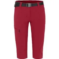 Bergson Outdoorhose BARLEE Capri (slim) Damen 3/4 Wanderhose, vielseitig, pflegeleicht, Normalgrößen, dunkelr