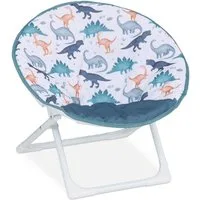 relaxdays Campingstuhl Faltbarer Moonchair für Kinder, Dino