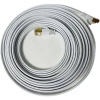 VaGo-Tools CAT7 Patchkabel Netzwerkkabel weiß 20m flach LAN-Kabel, RJ45, RJ45