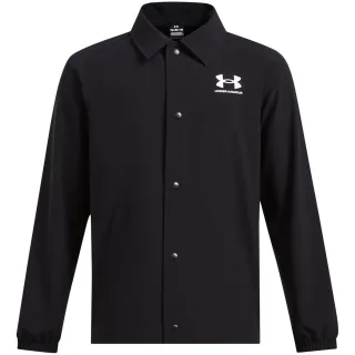 Under Armour - Trainerjacke für Jungen, Front Knopfleiste, gewebter Stoff (Schwarz/Weiß)