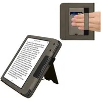 kwmobile E-Reader-Hülle Schutzhülle für Kobo Kobo Libra Colour / Tolino Vision Color, Handschlaufe - Cover Herz Brush Design