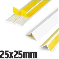 DQ-PP Sockelleiste DQ-PP WINKELLEISTE, 5m, Fensterleisten, Eckleiste, selbstklebend, Knickwinkel, 15x15mm, 25x25mm, 35x35mm, Stärke: 1,5mm, Weiss
