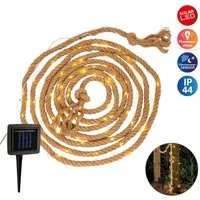 näve LED Solarleuchte Solar-Lichterkette "CANAMO", LED fest integriert, Warmweiß, Inkl. Dämmerungssensor,