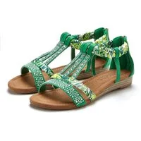 LASCANA Sommerschuh, Sandalette, offener Schuh, Sandale mit aufwendiger Verzierung VEGAN