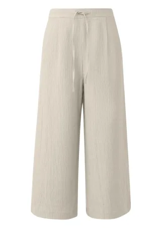 Q/S designed by - Culotte mit weitem Bein beige - Gr. - 42