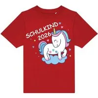 Youth Designz Print-Shirt Kinder T-shirt Schulkind 2026 mit Einhorn Unicorn Fun-Print Geschenk mit lustigen Aufdruck für Jungen und Mädchen