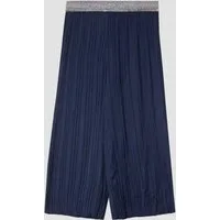 s.Oliver Chinos Hose Plisseehose mit Wide Leg und Glitzerbund
