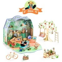 DJECO Spiel Mi House Olive Spielset für Kinder, Mi House Olive, Spielset