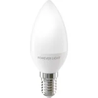 Forever Light LED-Leuchtmittel C37/B11 Kerzenform, E14, 1 St., Kaltweiß, für kontrastreiche Ausleuchtung