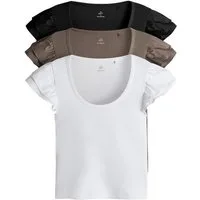 The Set Shirttop The Set Oberteile mit Rüschenärmeln, 3er-Pack (3-tlg)