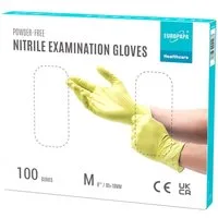 EUROPAPA Nitril-Handschuhe Medical Einmalhandschuhe Untersuchungshandschuhe (100 Stück, puderfrei ohne Latex, Gummihandschuhe) unsteril latexfrei disposible gloves