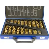 PeTools Metallbohrer Spiralbohrer Set 170 tlg. 1-10mm TITAN (500) HSS-R EG Metallbohrer, (170-tlg), HSS-R Qualität, titannitridbeschichtet (TiN)