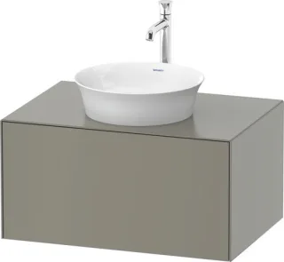 Duravit White Tulip Konsolenwaschtischunterbau wandhängend Stein Grau Seidenmatt 800x550x408 mm - WT WT4975092920010