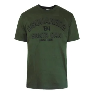 Dsquared2 Santa Dan 64 Dunkelgrünes T-shirt
