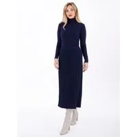 YC Fashion & Style Strickrock Rippstrick Rock in Midilänge – elastischer Bund, One Size (36–42) in Unifarbe