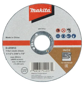 Makita Trennscheibe INOX, 115 x 1,2 mm - 12 Stück - D-65953-12