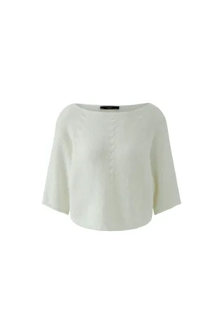 Oui - Pullover cloud dancer - Gr. - 44