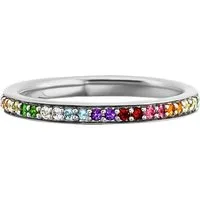 CAÏ Fingerring 925/- Sterling Silber rhodiniert Echtsteine