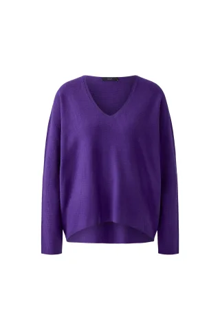 Oui - FREYJA Pullover ultra violett - Gr. - 34