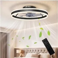 HOMCOM Deckenventilator mit Licht, 50.0 cm Durchmesser, Deckenventilator mit Licht, 6 Geschwindigkeiten, leise