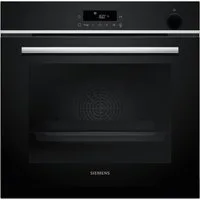 SIEMENS Einbaubackofen iQ300 HR532GBS3, mit Teleskopauszug nachrüstbar, Gleichmäßige Heißluft auf 3 Ebenen & gesund snacken mit airFry