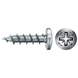 Fischer Spanplattenschraube 4,5x20 PowerFast FPF II PZF BC, Panhead, Kreuzschlitz PZ, Vollgewinde - 670335