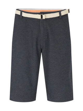 Tom Tailor - Chino Bermuda Shorts navy white dobby - Gr. - 30