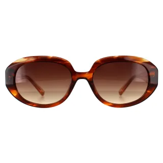 Ted Baker Oval Womens Braun Horn Braun Gradient TB1689 Penny