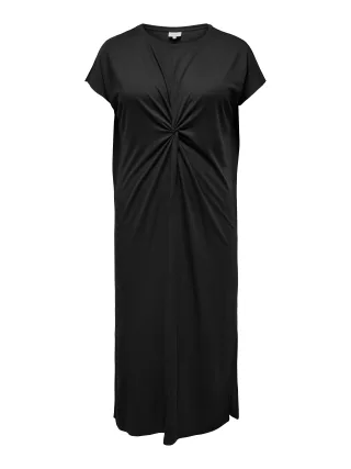 ONLY CARMAKOMA - CARNICKY S/S O-NECK LONG DRESS JRS Black - Gr. - 52