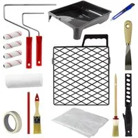 DEMA Fassadenwalze / Renovierset, Pinsel Set, 17tlg.