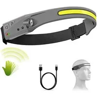 LA CUTE LED Stirnlampe Universal Wiederaufladbare COB LED Headlamp Vielseitige Stirnlampe (Wiederaufladbare COB LED Stirnlampe für vielseitige Anwendungen., Stirnlampe mit USB-C Kabel, ideal für Outdoor-Aktivitäten), Fünf Lichtmodi für flexible Nutzu