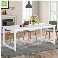 Tribesigns Esstisch rechteckiger 160/180x80 cm, industrieller Küchentisch für 4-6 Personen (1 x Esstisch 1 x Zubehörpaket 1 x Anleitung), für Esszimmer, Küche, Wohnzimmer, mit robusten Metallbeinen