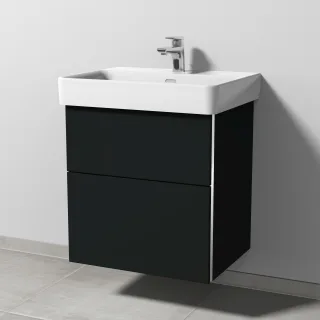 Sanipa 3way Waschtischunterbau zu Laufen Pro S Waschtisch mit 2 Auszügen, Vulkan-Matt BP7661V