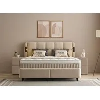 abc bedding Boxspringbett CALMA Luxus Stauraumbett - Boxbett mit Bettkasten, Funktionsbett mit Bettkasten